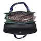 SENCILLEZ 100% Genuine Leather Croc Embossed Pattern Convertible Bag with Shoulder Strap (Size 33x10x20 Cm) - Pale Teal