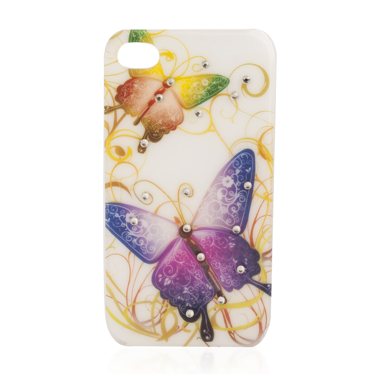Set of 3 - Hong Kong Collection Flower and Butterfly Print Mobile Covers Decorative with White Austr