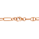 Italian Made- Rose Gold Overlay Sterling Silver Paperclip Necklace (Size - 24) With Lobster Clasp