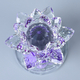 Crystal Lotus LED Light with Rotating Floral Base (Size 11x8 Cm) - Purple