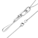 LucyQ Paper Clip Drip Collection - Rhodium Overlay Sterling Silver Pendant with Chain (Size 16/18/20),