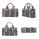LA MAREY 100% Genuine Leather Snake Print Convertible Bag with Long Strap (Size 33x26x11 Cm) - Grey