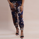 TAMSY Curve Collection Floral Printed Trousers (Size:XL/XXL,18-24) - Navy and White