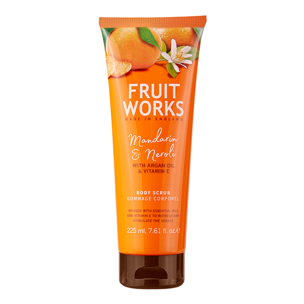 FruitWorks: Mandarin & Neroli Body Scrub (With Argan Oil & Vitamin E) - 225ml