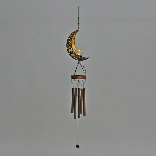 Decorative Hanging Crescent Moon Solar Wind Chime