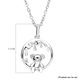 One Time Close Out Deal- Sterling Silver Bear Pendant with Chain (Size 20)