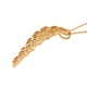 LucyQ Angel Wing Collection - 18K Vermeil Yellow Gold Overlay Sterling Silver Angel Wing Pendant with Chain (Size 20/24/28)