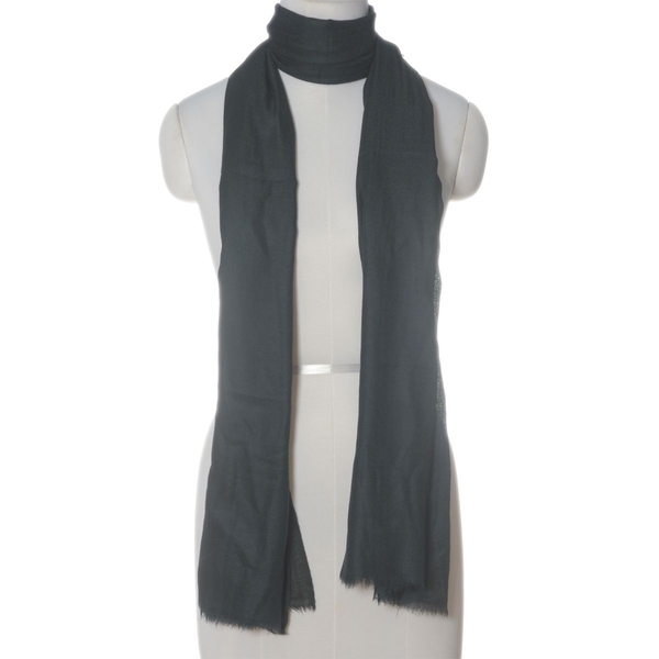 100% Fine Cashmere Wool - Hand Loomed Black Shawl (Size 200 x 70 Cm)