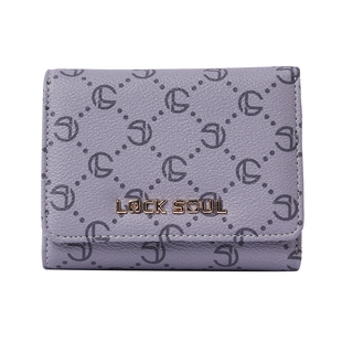 LOCK SOUL Three-Fold RFID Wallet - Grey