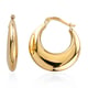 One Time Close Out Deal - 9K Yellow Gold Creole Hoop Earrings (With Clasp)