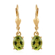 2.50 Ct Hebei Peridot Solitaire Drop Earrings in Gold Plated Sterling Silver