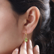Hebei Peridot (Ovl) Lever Back Earrings in 14K Gold Overlay Sterling Silver 2.44 Ct.