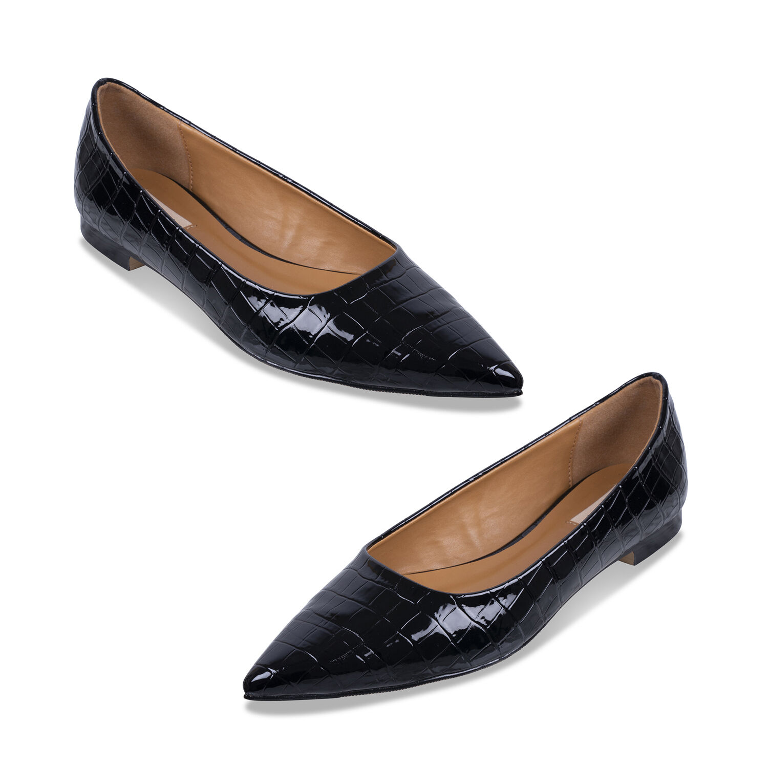 Inyati Violet Black Croco Shoes