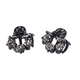 Set of 2 - Crystal Studded Small Hair Claw Clip - Grey