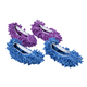 Set of 2 Pairs Mop Slippers (Size 20x10) - Purple & Blue