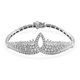 Lustro Stella Platinum Overlay Sterling Silver Bracelet (Size 7.5) Made with Finest CZ 10.76 Ct, Sil