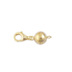 Yellow Gold Overlay Sterling Silver Magnetic Lock (Size 8 mm) with Lobster Clasp (Size 11 mm)