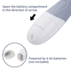 4 in 1 Facial Cleaning Brush (4xAA Battery Not Included) (Size 17x8x5 Cm) - Grey & White