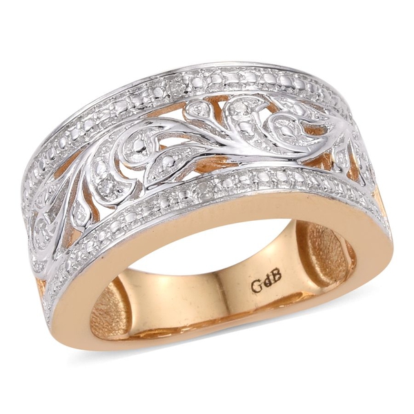 Diamond (Rnd) Ring in ION Plated 18K Yellow Gold Bond