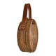 Bali Collection - Handcrafted Weave Rattan Pattern Round Handbag (Size:20x20x7Cm) - Brown