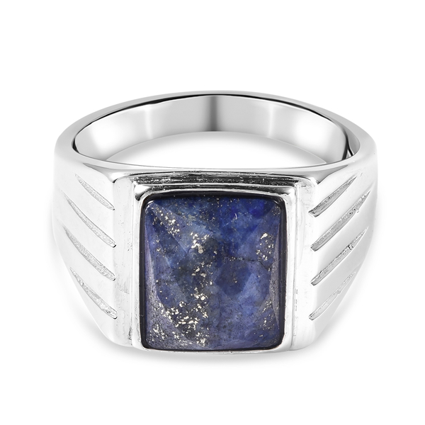 Lapis Lazuli Ring in Stainless Steel 15.75 Ct.