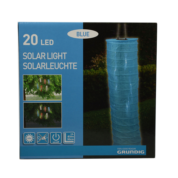 20 LED Solar Lantern (Dia. 90x20 cm) - Blue
