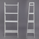 Four Tier Multifunctional Ladder-Shaped Storage Shelf (Size 60x35x147 cm) - White