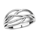 LUCYQ Multi Texture Drop Collection - Rhodium Overlay Sterling Silver Ring