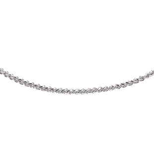 OTO - Sterling Silver Spiga Chain (Size - 24) with Spring Ring Clasp