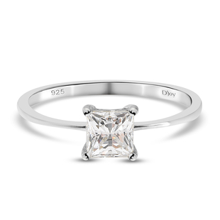 Lustro Stella Sterling Silver Solitaire Ring Made with Finest CZ 1.25 Ct.