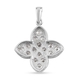 Lustro Stella Platinum Overlay Sterling Silver Pendant Made with Finest CZ 3.22 Ct