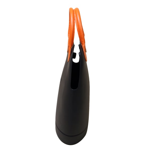 Italian O FIFTY Handbag with Small Handle (Size 38x30x13cm) - Black & Orange
