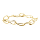 LucyQ Fluid Collection - Yellow Gold Overlay Sterling Silver Bracelet (Size 8) with T Bar Lock