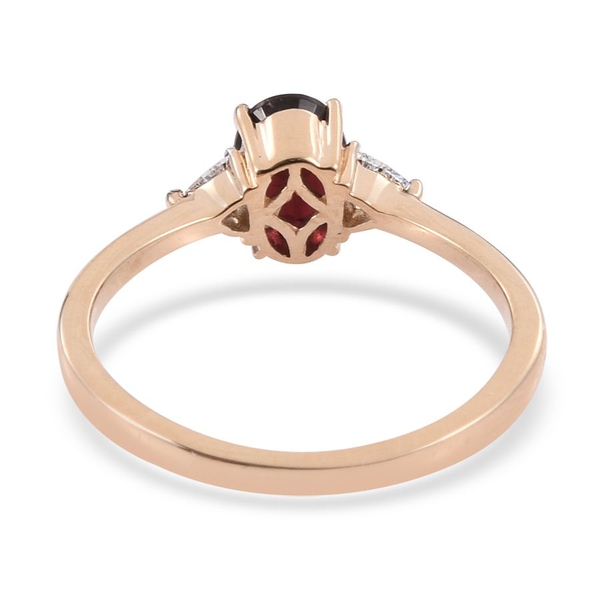 ILIANA 18K Y Gold Top Noble Red Spinel (Ovl 2.10 Ct), Diamond Ring 2.300 Ct.