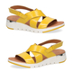 CAPRICE Lemon Crisscross Straps Wedge Heel Sandals (Size 4) -Yellow