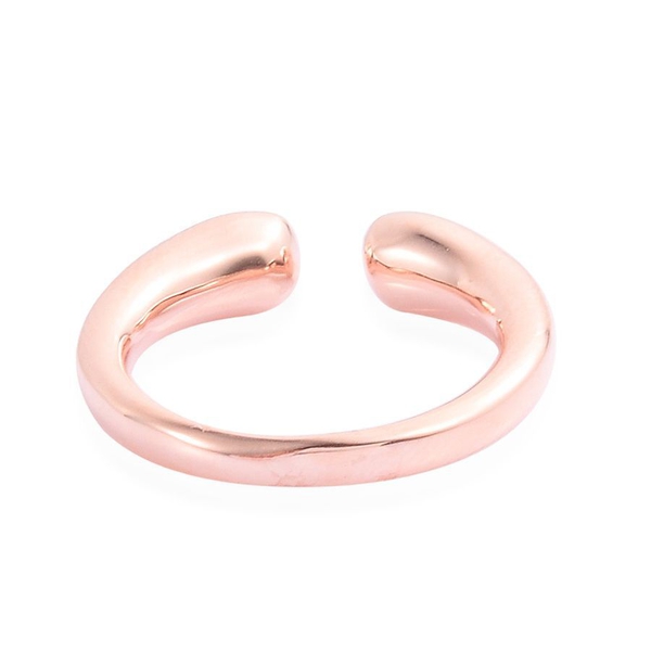 LucyQ Double Drip Ring in Rose Gold Overlay Sterling Silver 5.24 Gms.