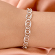One Time Close Out Buy - Platinum Overlay Sterling Silver Link Bracelet (Size - 7.5) with Lobster Clasp, Silver Wt. 8.22 Gms