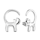 Platinum Overlay Sterling Silver Earrings (With Push Back)