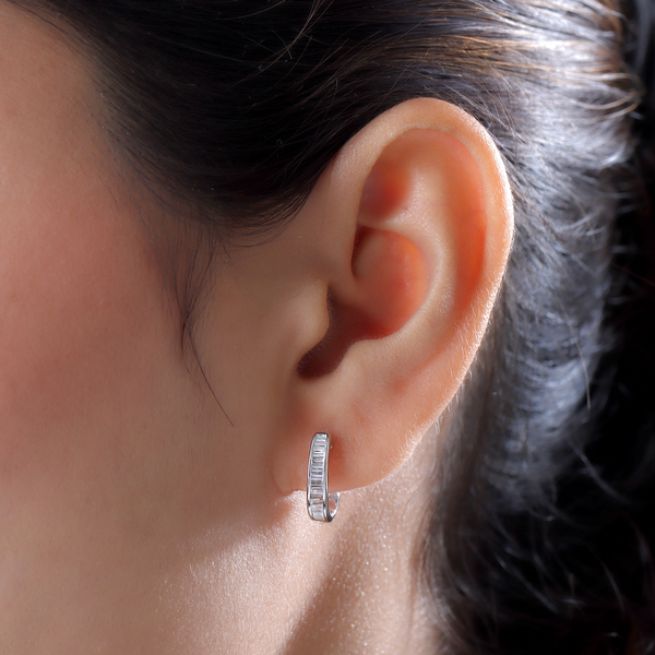 9K White Gold SGL CERTIFIED Diamond (I3/G-H) Earrings (With Push Back) 0.34 Ct.