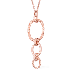 RACHEL GALLEY Ocean Link Long Drop?Necklace in Rose Gold Plated Sterling Silver