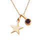Mozambique Garnet 2 Pcs Pendant with Chain (Size 20) with Lobster Clasp in 14K Gold Overlay Sterling