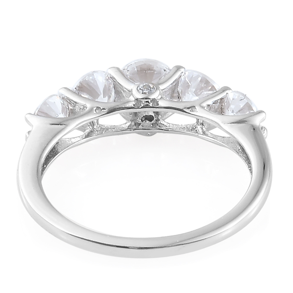 Lustro Stella 9K White Gold (Rnd) Ring Made with Finest CZ