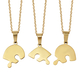 Set of 3 - Pendant with Chain (Size 18) in Yellow Gold Tone