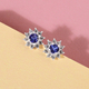 Tanzanite and Natural Cambodian Zircon Stud Earrings (With Push Back) in Sterling Silver 1.07 Ct.