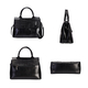 Hong Kong Closeout Collection Genuine Leather Womens Convertible Bag with Two long Strap (Size 31x11x21 Cm) - Black