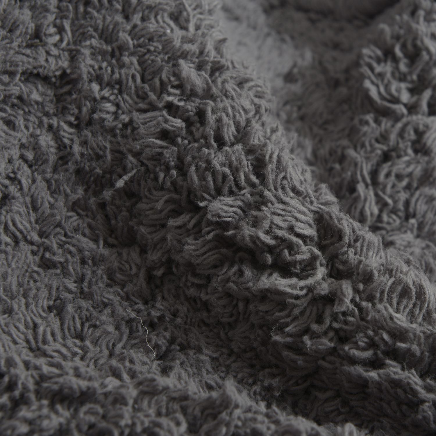 100% Cotton Charcoal Colour Single Sided Tufted Bath Mat (Size 85x50 Cm)