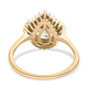 9K Yellow Gold Turkizite and Diamond Ring 1.89 Ct.