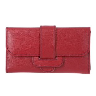 100% Genuine Leather RFID Protected Wallet - Burgundy