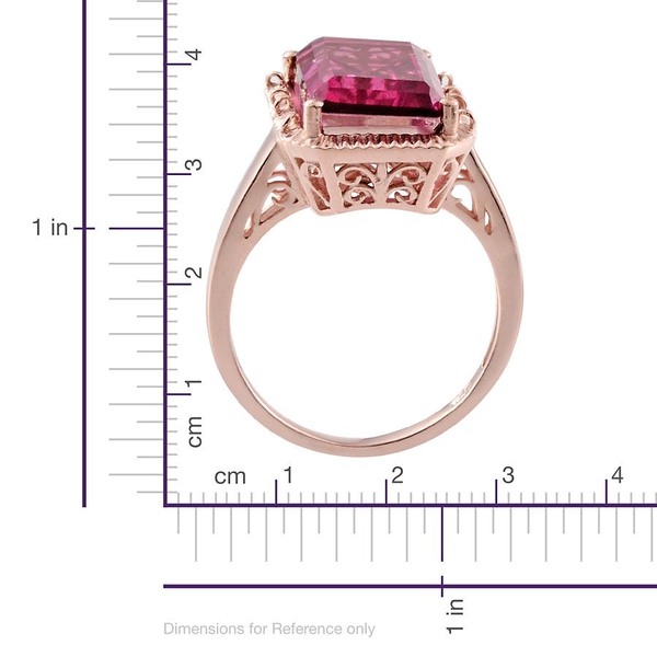 Radiant Orchid Quartz (Oct) Solitaire Ring in Rose Gold Overlay Sterling Silver 8.500 Ct.