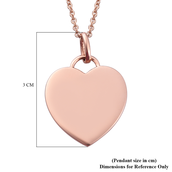 Rose Gold Overlay Sterling Silver Pendant with Chain (Size 18), Silver Wt. 6.06 Gms
